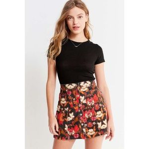 Corduroy Button-Front Skirt Urban Outfitters Large